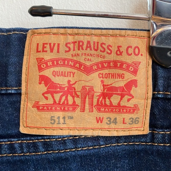 Levi’s 511 dark indigo 34x36 jeans - Picture 4 of 5